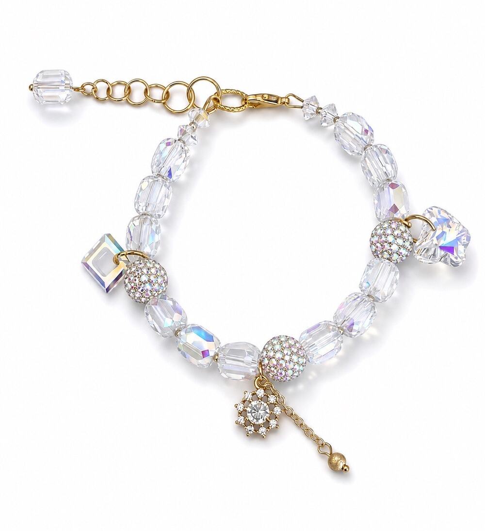 Swarovski Beaded Charm Bracelet